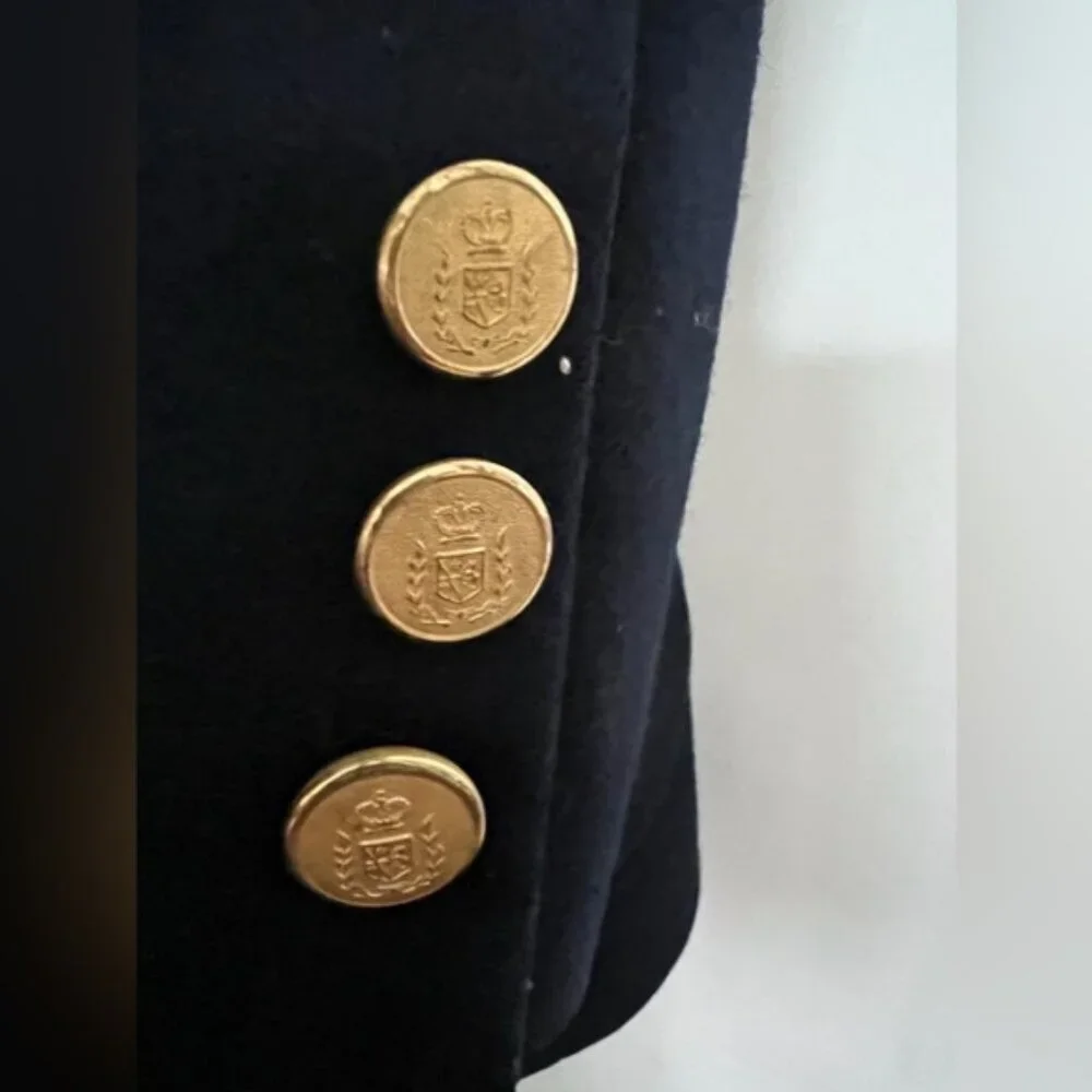 Kingsridge 100%‎ PURE WOOL USA🇺🇸TAILORED 2 Button Blazer Shoulder Pads LARGE